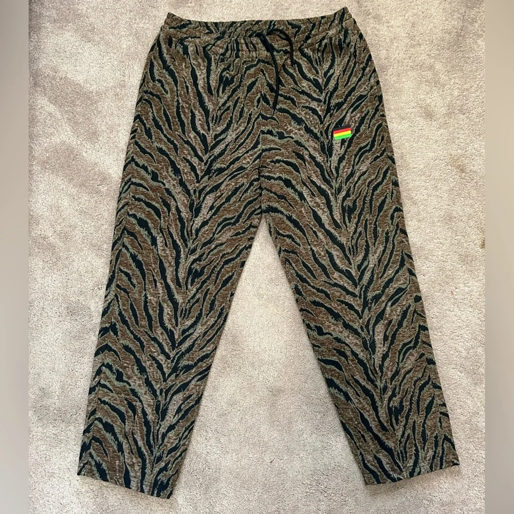 Brown and Black Joggers with Animal Print - Picture 1 of 3